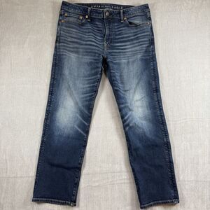 American Eagle Mens Jeans 33x30 Original Straight AirFlex+ Stretch Denim Whisker